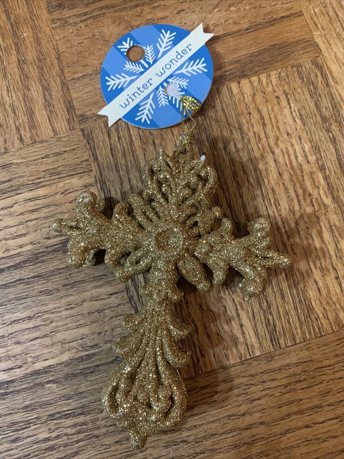 Winter Wonder Cross Ornament - $7.47