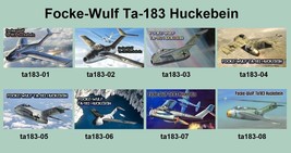 8 Different Focke-Wulf Ta-183 Huckebein Warplane Magnets - £6.38 GBP