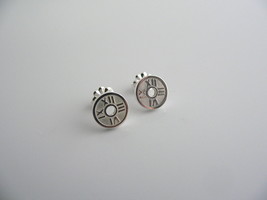 Tiffany &amp; Co Atlas Circle Earrings Round Studs Gift Love Classic Statement Piece - £261.24 GBP