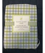 Pottery Barn Kids Gingham Plaid Tiered Easter Basket Liner Small NWT 100... - $13.18