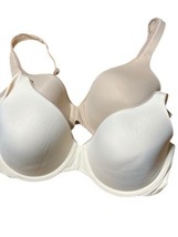 Vanity Fair Underwire Lined T-shirt Bra Bundle LOT OF 2 Size 36C Cream and Beige - $21.68