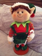 Cute JOLLY Standing Helper ELF Doll  16&quot; Red Green Christmas Holiday - $24.70