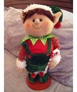 Cute JOLLY Standing Helper ELF Doll  16&quot; Red Green Christmas Holiday - £19.51 GBP