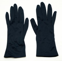 Vintage Gloves Navy Blue Nylon Size A Small Made in Hong Kong - £5.45 GBP