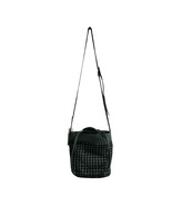 Ashwood Bucket Bag Green Woven Genuine Leather Drawstring Closure Top Cr... - $46.39