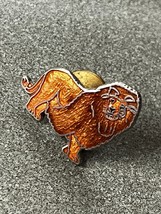 Chesnut Brown Enamel Stately Male LION SIlvertone Lapel or Hat Pin or Tie Tac – - £7.58 GBP