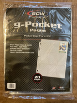 Pro 9-Pocket Page (20 CT. Pack) For Protecting Your Trading and Collectible Card - £9.91 GBP