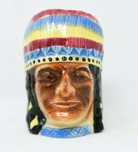 Vintage Native American Indian Toby Mug Handpainted Japan - £32.01 GBP