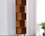 Balanbo 5-Bookcase Industrial Cube Shelf Corner Bookshelf Display Corner... - $216.93