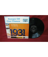 Original &quot;Songs Of Our Times, 1931&quot; Vinyl Record #51 - £19.60 GBP