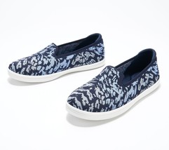 Skechers Cleo Cup Washable Knit Animal Print Loafers - Wild Bloom in Navy 8 1/2M - $53.34