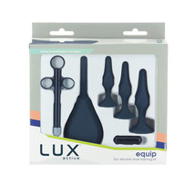 Lux Active Equip 7-Piece Anal Training Kit Silicone Black - £56.57 GBP