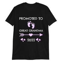 Promoted to Great Grandma T-Shirt Black - £16.03 GBP+