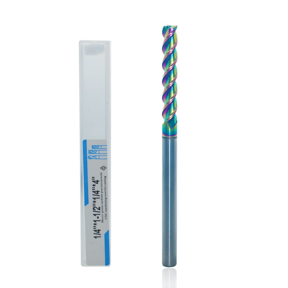 1/4&quot; Extra Long Carbide Square End Mill For Aluminum, Copper Alloy,, 1 P... - $43.95