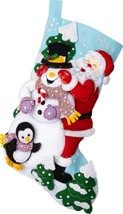 Bucilla Felt Stocking Applique Kit 18&quot; Long-Guess Who? 89614E - £30.95 GBP