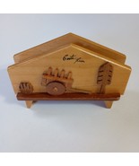 Wooden Napkin Holder Handcrafted Gardenig Theme Costa Rica Shabby - $181.86 MXN