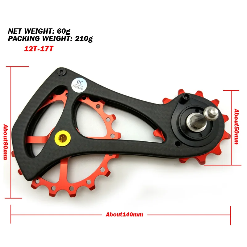 FETESNICE 17T Bicycle Ceic ing   Jockey Pulley Wheel Set Rear Derailleur Guide W - $149.45