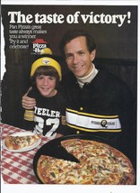 1981 Pizza Hut Print Ad Vintage Football Steelers 8.5&quot; x 11&quot; - £15.11 GBP