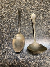 2 Vintage Silver Plated Rogers (1) W Rogers& Son AA Ladle & (1) 1847 Rogers IS . - $12.00
