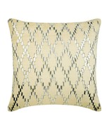 Ivory Throw Pillow Covers 16&quot;x16&quot; Velvet, Crystal Argyle - $47.25+