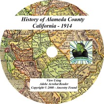 1914 -  ALAMEDA County California CA - History Genealogy - Oakland Berkeley - CD - £4.67 GBP