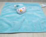 Koala Baby Aqua Blue Snowman Security Blanket Lovey Babies or Toys R Us - $10.39