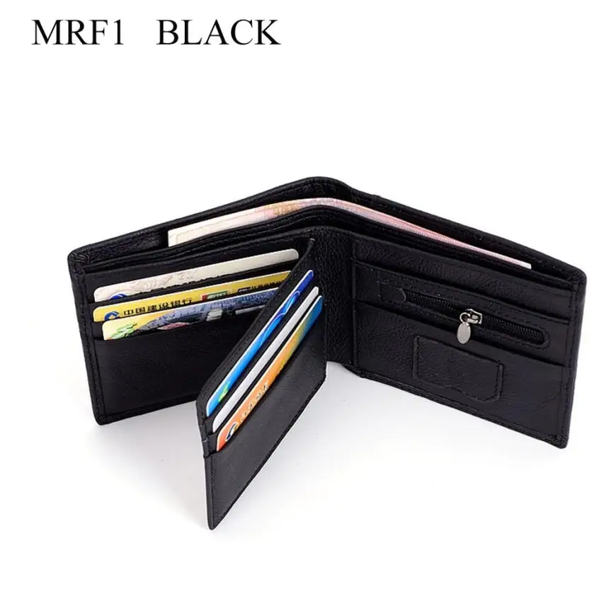 MRF1 RFID Blocking Wallet Men Genuine Leather Wallet Identity Theft Protection R - $100.34