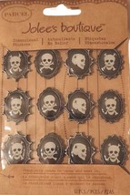 Jolee&#39;s Boutique Skull Dimensional Stickers Set of 12 Halloween NIP - £4.64 GBP