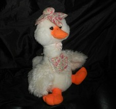 13&quot; Vintage 1991 America Wego White Duck W/ Apron Stuffed Animal Plush Toy - £18.98 GBP