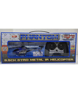 RC Helicopter Remote World Tech Toys Phantom 3.5 Gyro Metal IR  Blue 34462 - £22.47 GBP