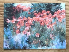 Kevin Macpherson Red Poppies In Flower Garden Blank Note Card - £23.25 GBP