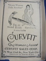 Vintage CurveFit &quot;The Woman&#39;s Razor&quot; Curved Razor with Box, Instructions - £27.45 GBP