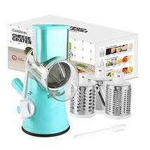 Cambom Manual Rotary Cheese Grater - Round Mandoline Slicer with Strong Sucti... - £47.46 GBP