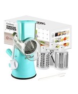 Cambom Manual Rotary Cheese Grater - Round Mandoline Slicer with Strong ... - £47.05 GBP