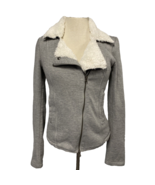 American Rag cie Gray Fleece with Off White Faux Fur Trim Zip Front Jack... - $16.93 CAD