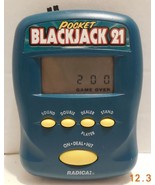 Vintage 1997 Radica Pocket Blackjack 21 Electronic Handheld Travel Game - $25.22