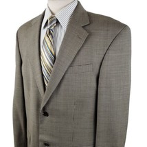 Nautica Houndstooth Sport Coat Jacket 42R Two Button 100% Wool Beige Black  - £26.43 GBP