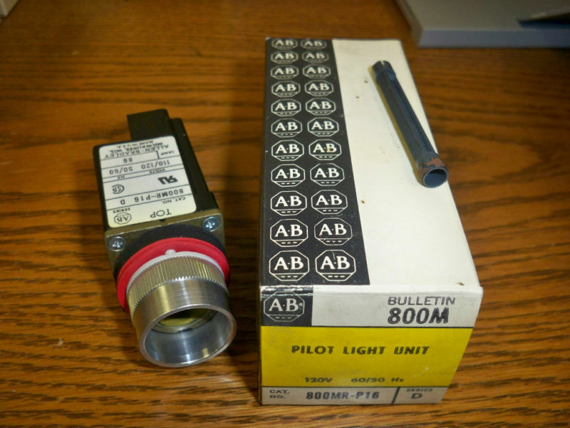 Allen Bradley 800MR-P16 Round Pilot Base No Lens 120V Surplus - $30.00
