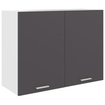 Hanging Cabinet Grey 80x31x60 cm Engineered Wood - £47.54 GBP