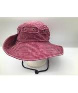 Vintage Distressed Boonie Hat Wide Brim Sun Outdoor Hiking Fishing Cap Pink - €15,25 EUR