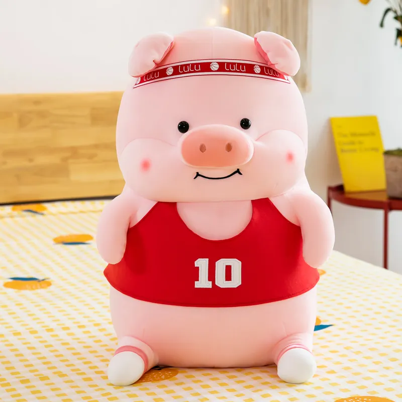 Kids Cute Clothed Pig Plush Doll Soothe Doll Rag Doll Pillow Baby Birthday Chris - £41.54 GBP