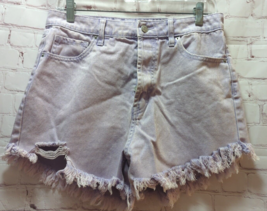 Women 10 wild fable distressed faded purple lavender shorts high waist b... - $10.88
