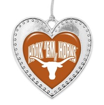 43438 Texas Longhorns Heart Christmas Ornament - £14.19 GBP