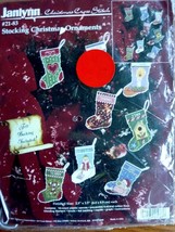 JANLYNN Stocking Christmas Ornaments Cross Stitch  #21-83 NEW 1997 - £12.24 GBP