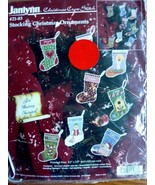 JANLYNN Stocking Christmas Ornaments Cross Stitch  #21-83 NEW 1997 - $15.63