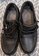 Nunn Bush Cameron Moc Toe Oxford Shoes Lightweight Black Tumbled 83890-78 - $27.99