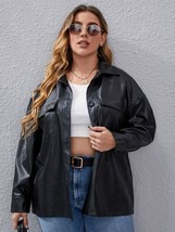 Stylish Genuine Women Black Real Lambskin Leather  Formal Shirt Casual H... - $107.71