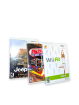Lot of 3 Wii Games - Pinball Hall of Fame, Jeep Thrills &amp; Wii Fit Pre Owned - £20.90 GBP