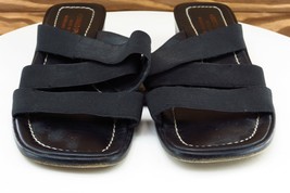 Donald J Pliner Sz 7 M Black Slide Fabric Women Sandals - £15.60 GBP