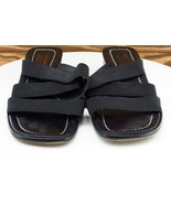 Donald J Pliner Sz 7 M Black Slide Fabric Women Sandals - £15.82 GBP